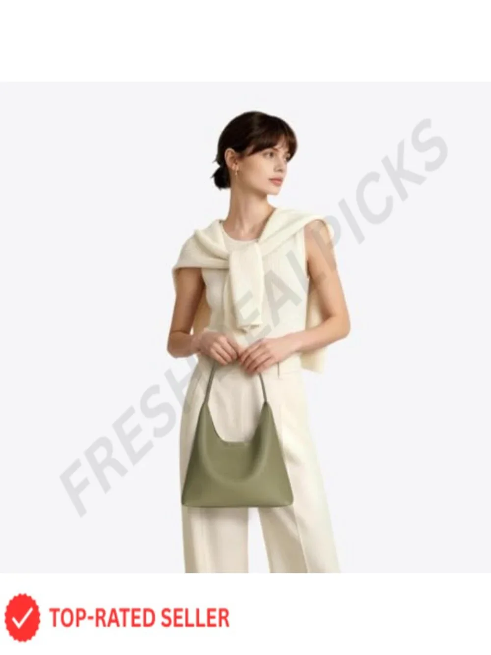Slouchy Hobo Shoulder Bag for Women Vegan Leather Small Everyday Purse Magnetic